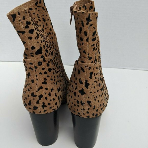 Gibson & Latimer Cheetah Cow Leather Boot Above Ankel NEW Size 9.5 Med - Picture 3 of 12